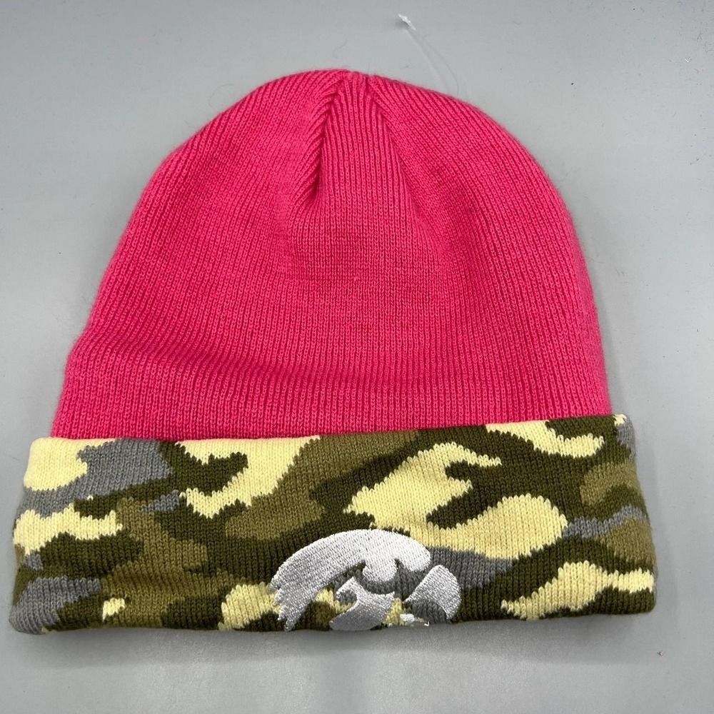 Iowa Hawkeyes Hat Men Pink Camo Gen2 Cuffed Beanie Cap‎ New